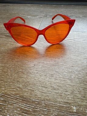 Rainbow Optx Cat-Eye Orange Sunglasses